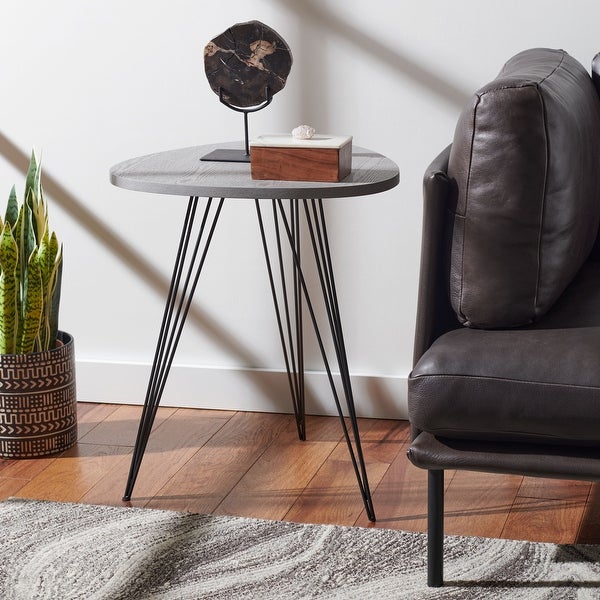 Safavieh Mid-Century Wolcott Grey/ Black Side Table - 19.6