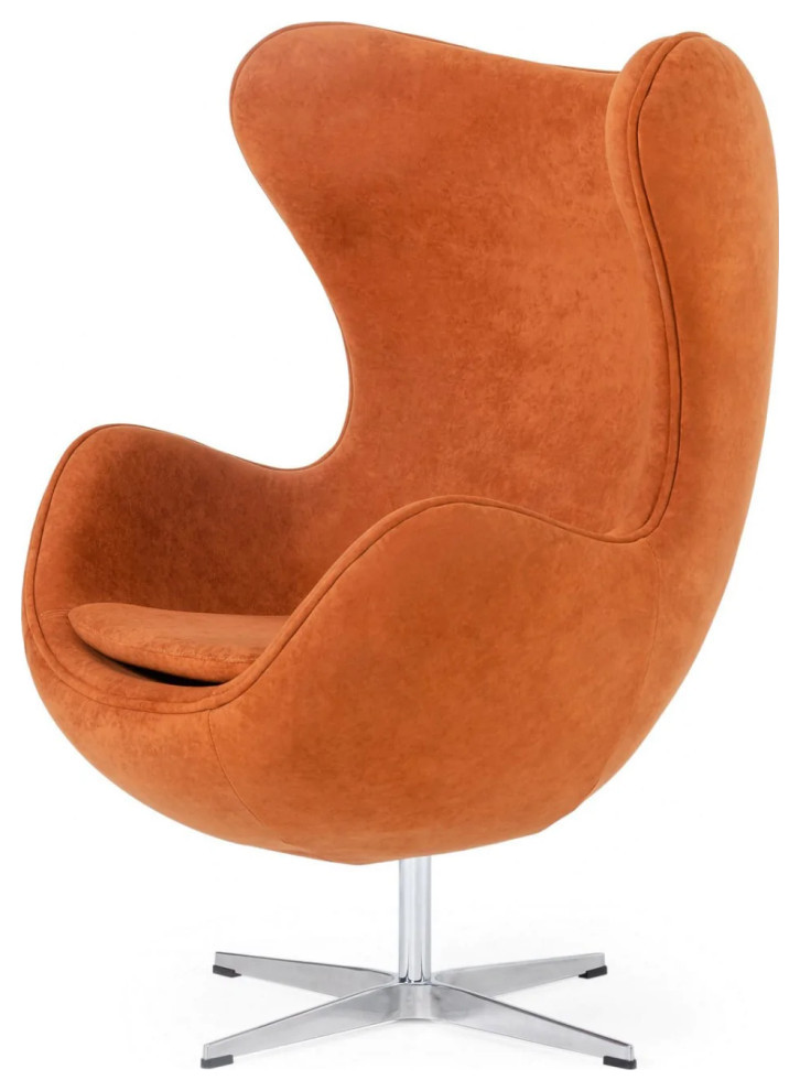 Chambers Modern Rust Fabric Accent Chair   Midcentury   Armchairs And Accent Chairs   by V.S.D Furniture  Houzz