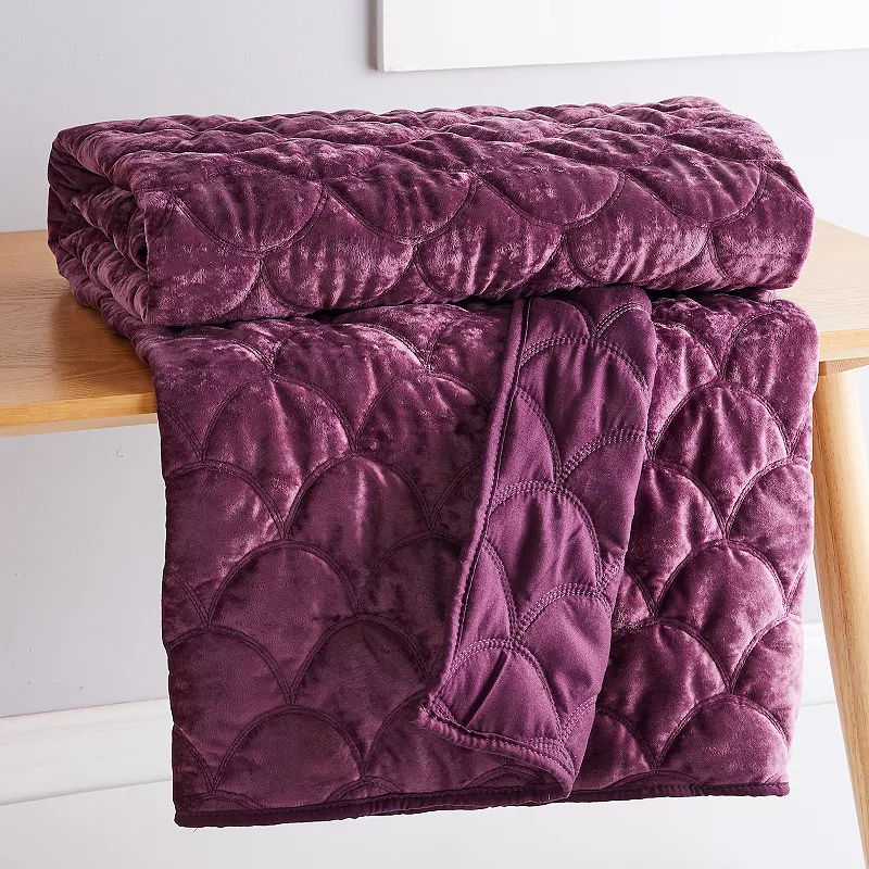 Levtex Home Ellora Plum Quilted Throw