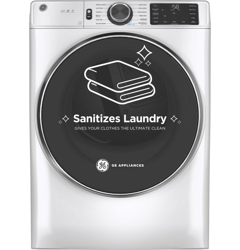 Ge Appliances GFD65ESSNWW Ge® 7.8 Cu. Ft. Capacity Smart Front Load Electric Dryer With Steam And Sanitize Cycle