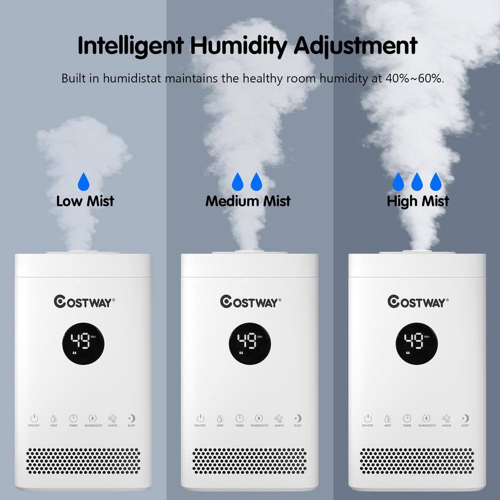 Costway 0.92 Gal. Bedroom Top Fill Air Humidifier EP24772US