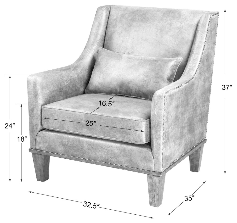 quotCade quotArmchair   Transitional   Armchairs And Accent Chairs   by My Swanky Home  Houzz