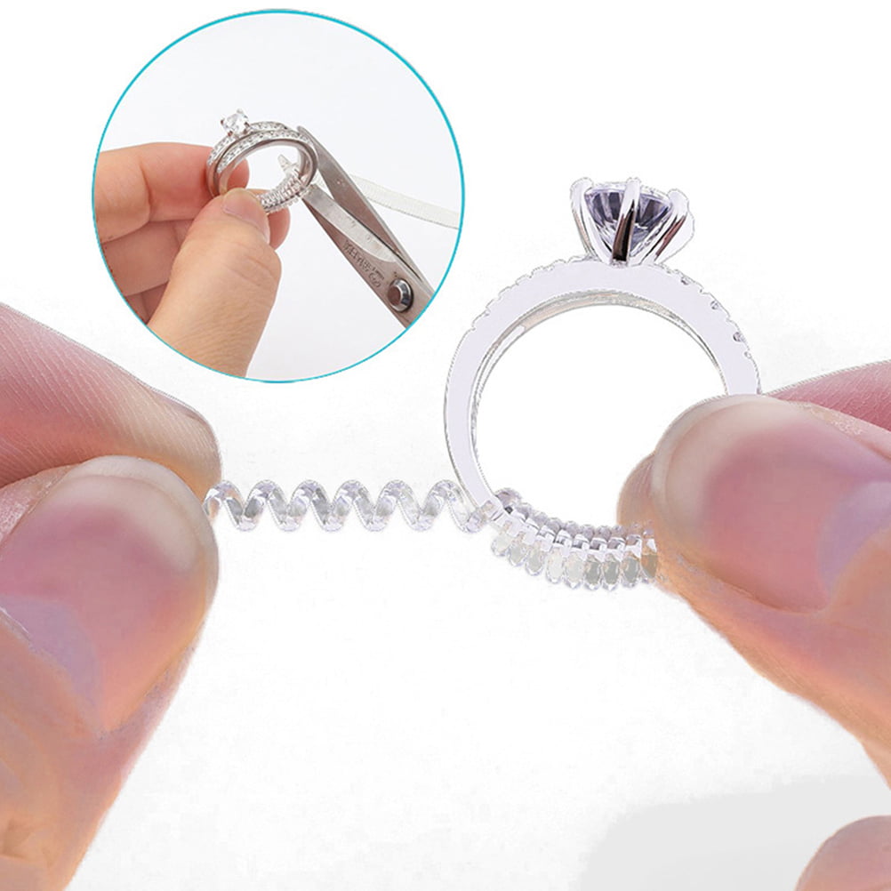 6pcs Invisible Ring Size Adjuster TPU Ring Guard Clear Ring Size Reducer for Loose Rings(Thin)