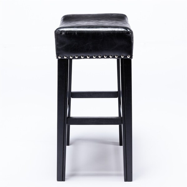 Counter Height Bar Stools， Faux Leather (Set of 2)