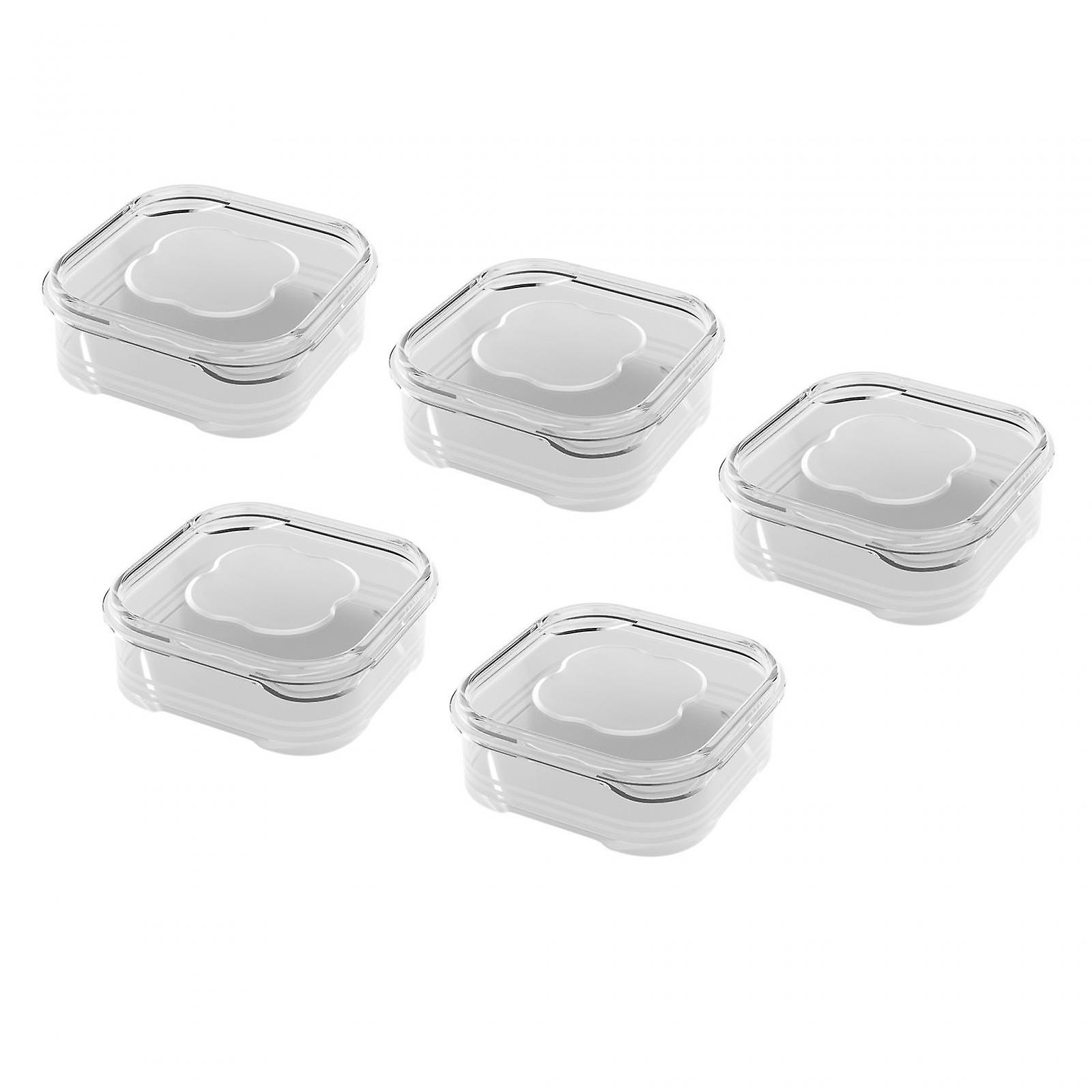 5 Pieces Food Containers For Refrigerator Transparent Food Storage Container