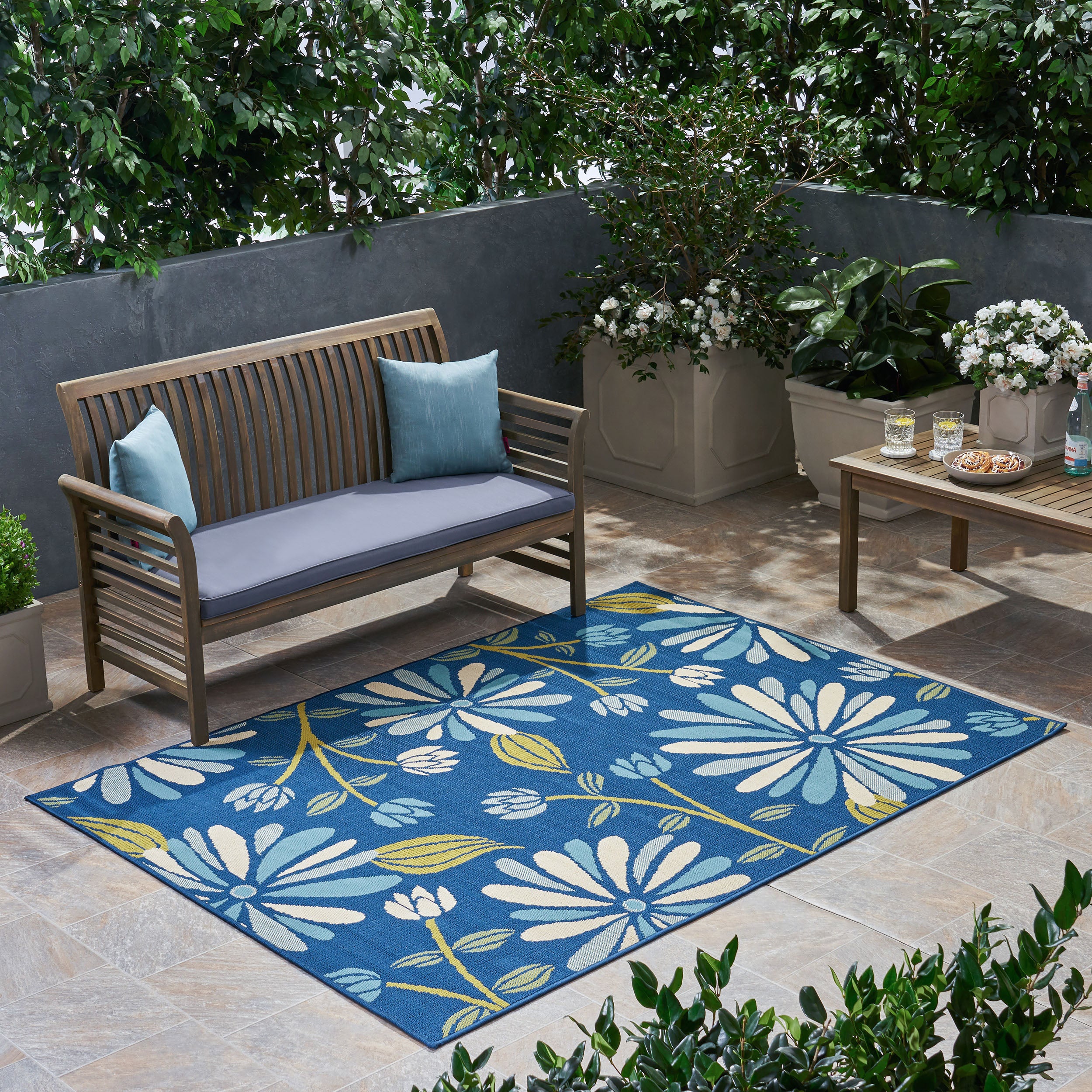 Louise Outdoor Floral Area Rug