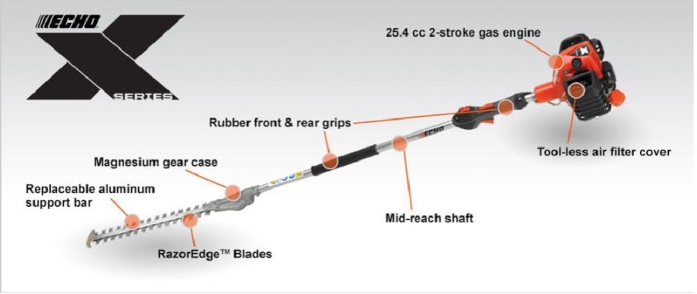 X Series 25.4 cc 2-Stroke Gas Engine Hedge Trimmer ;