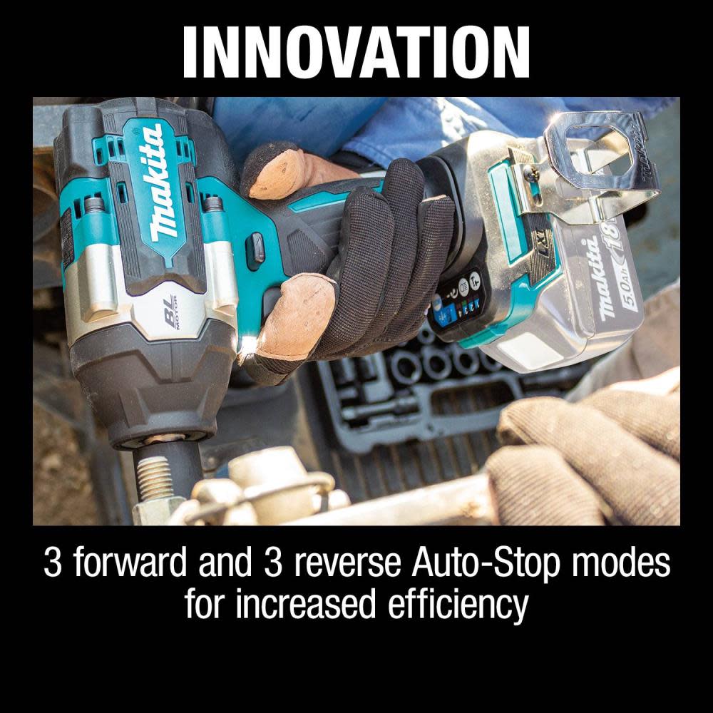 Makita 18V LXT Utility Impact Wrench with Detent Anvil Lithium Ion Brushless Cordless 4 Speed Mid Torque 1/2 Sq. Drive Bare Tool ;