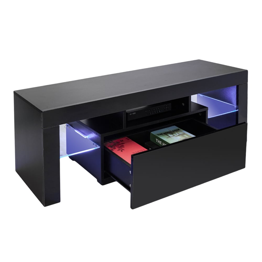 51 inch Modern 1 drawer TV Stand Cabinet with LED Lights