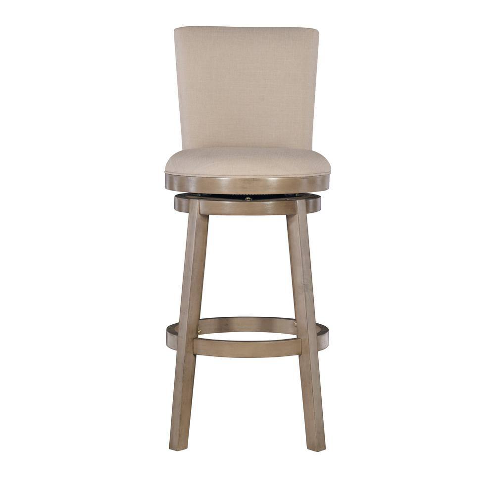 Powell Company Mike 45.5 in. H Big and Tall Rustic Taupe High Back Wood frame Bar Stool HD1732BS21