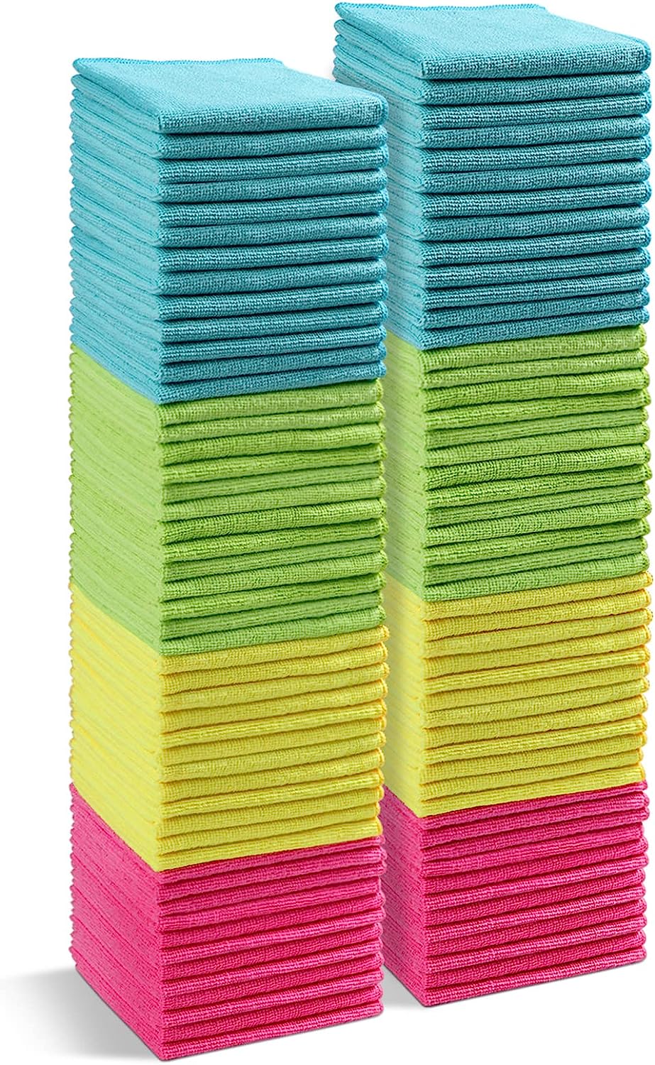 HOMEXCEL Microfiber Cleaning Cloth,12 Pack Cleaning Rag,Cleaning Towels with 4 Color Assorted,11.5