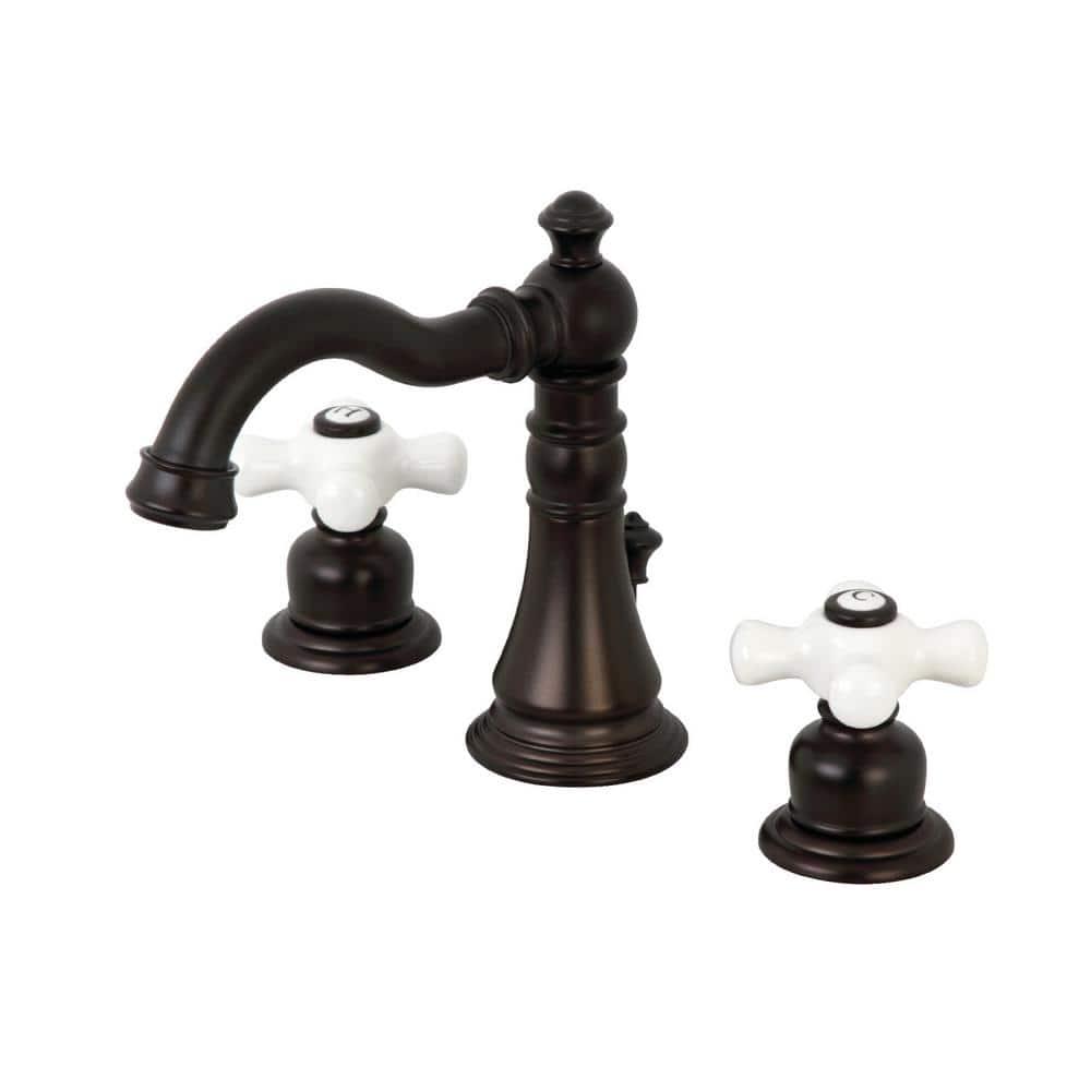 Kingston Brass American Classic 8 in Widespread 2Handle Bathroom Faucet in Oil Rubbed Bronze