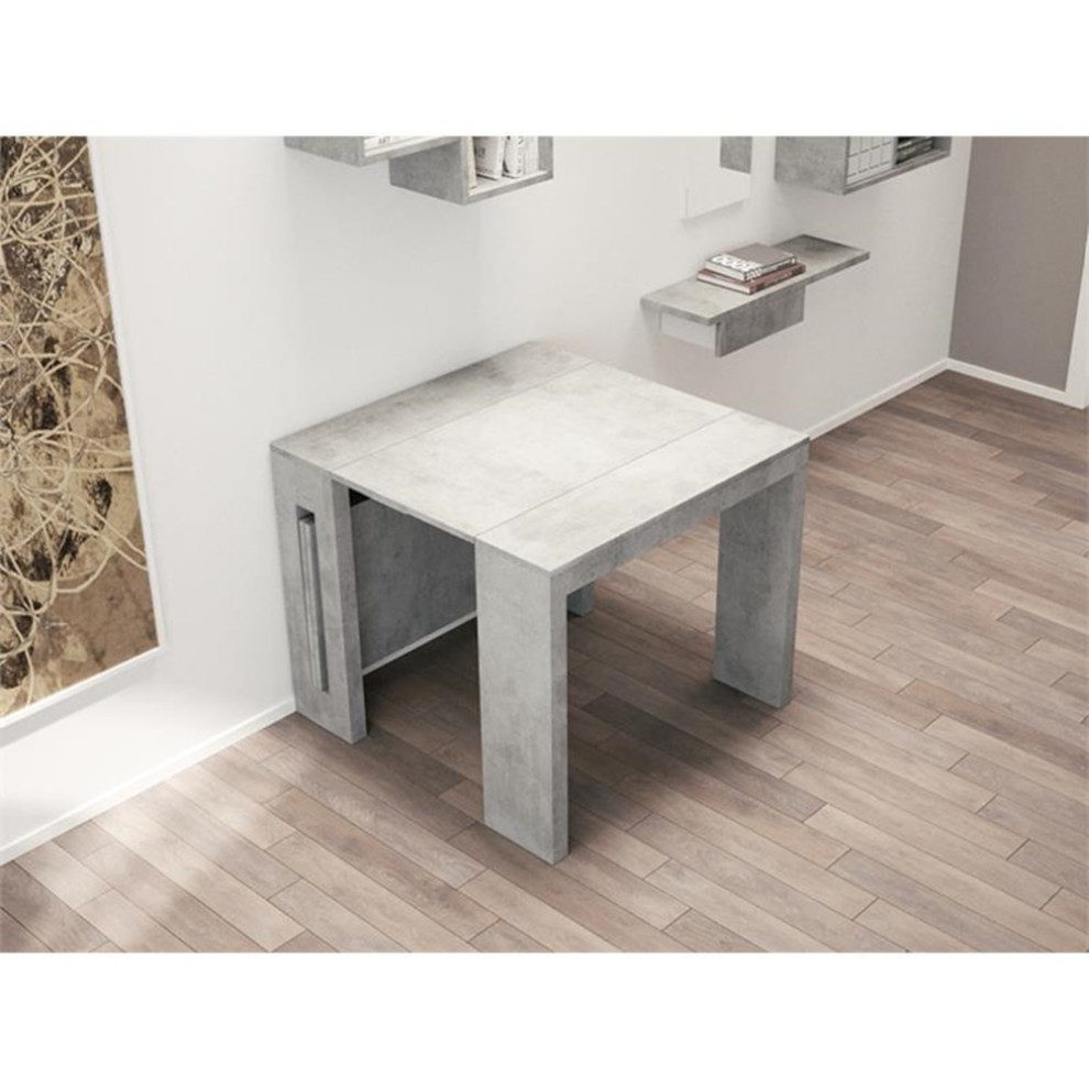 Casabianca Modern Erika Engineered Wood Italian Extendable Console Table in Gray   Transitional   Console Tables   by Homesquare  Houzz