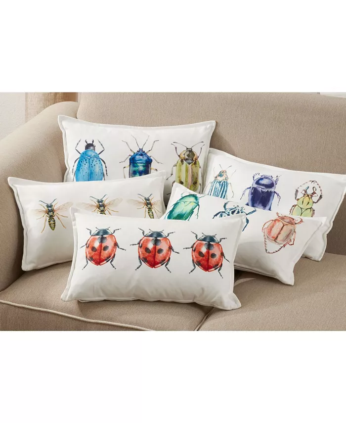 Saro Lifestyle Bugs Decorative Pillow， 12