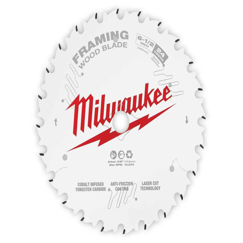 Milwaukee 6-1/2 in. 24T Framing Circular Saw Blade 48-41-0620 from Milwaukee