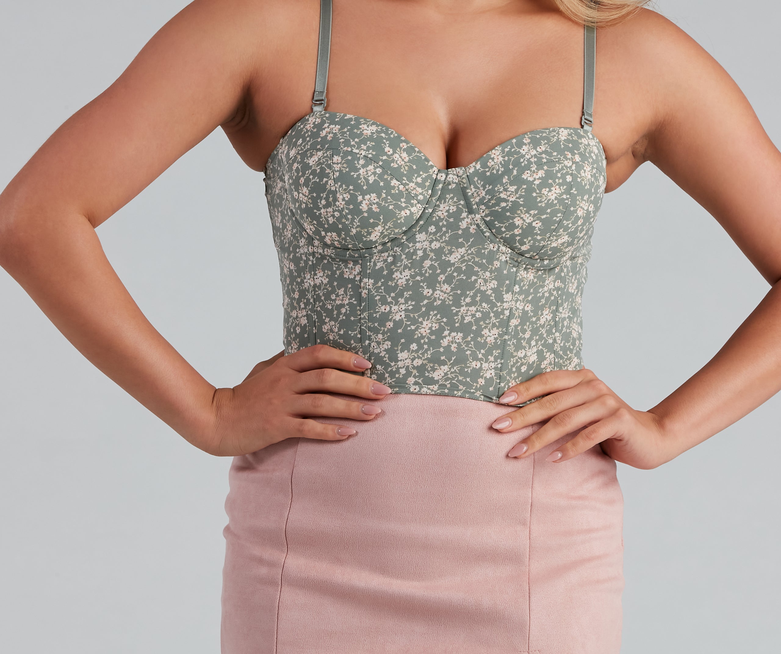 Let Love Bloom Floral Bustier