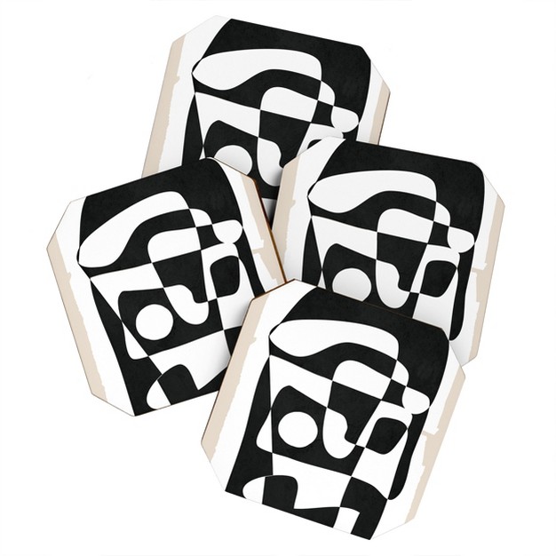 Nadja Shape Form I Coaster Set Deny Designs