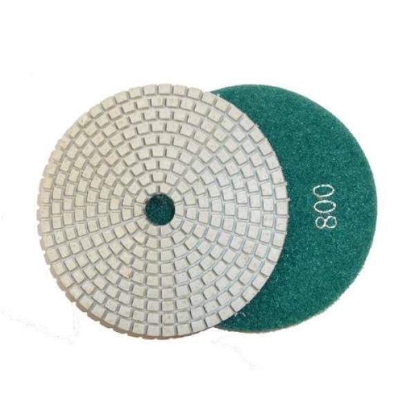 Toolocity 5 in. JHX DryWet Diamond Polishing Pads for ConcreteGranite (Set of 7) with 5 in. Back Holder Semi Rigid JHXR0102SET-BK5