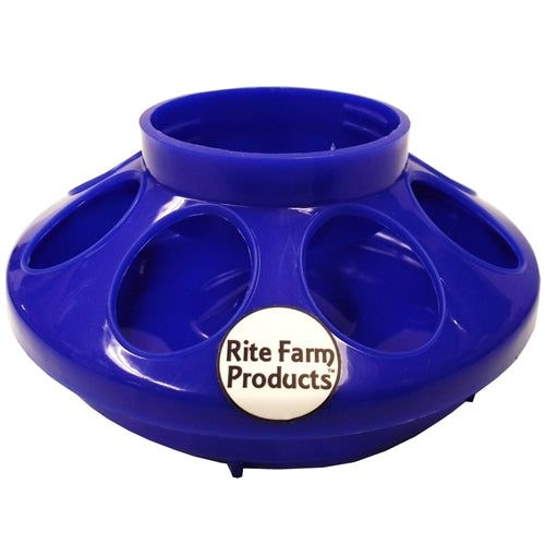 Rite Farm Products Blue 1 Quart Poultry Chicken Chick Feeder