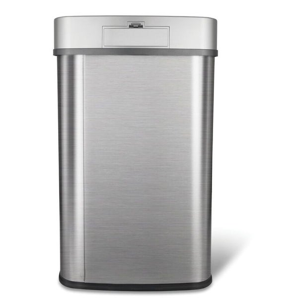 13-Gallon Stainless Steel Kitchen Trash Can with Motion Sensor Lid