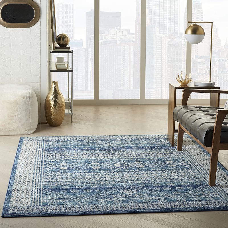 Nourison Passion Rhythm Navy Blue Area Rug