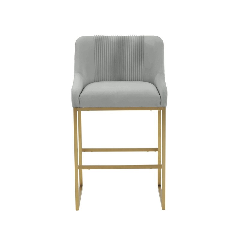 Lisa Pleated Velvet Counter Stool by Inspire Me! Home Decor