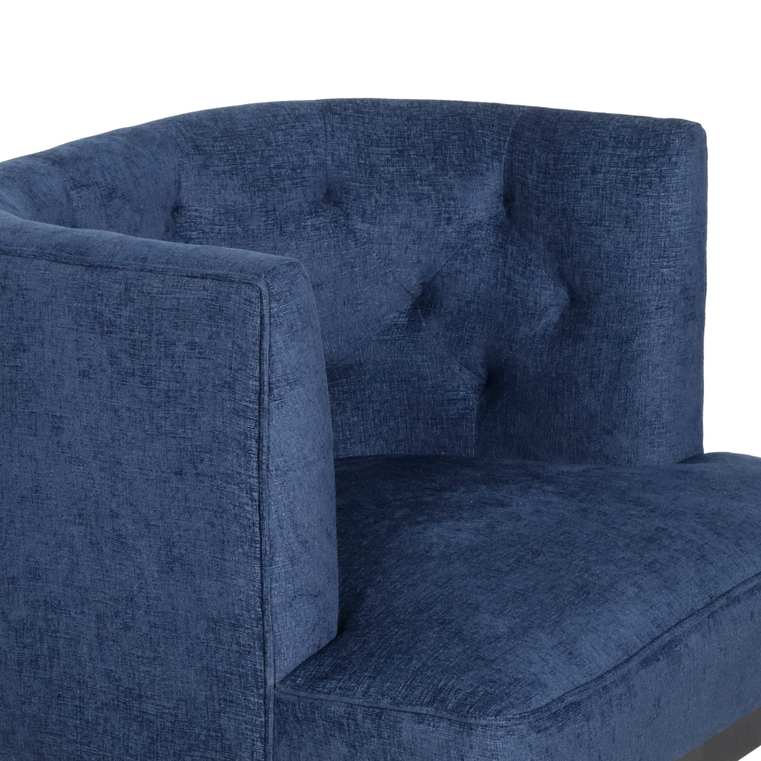 Evans Contemporary Fabric Tufted Accent Chair