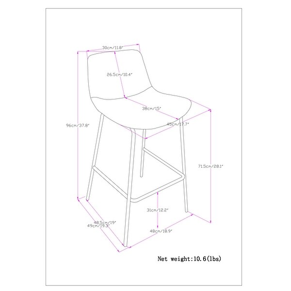 WYNDENHALL Merrifield Contemporary Stool (Set of 2)