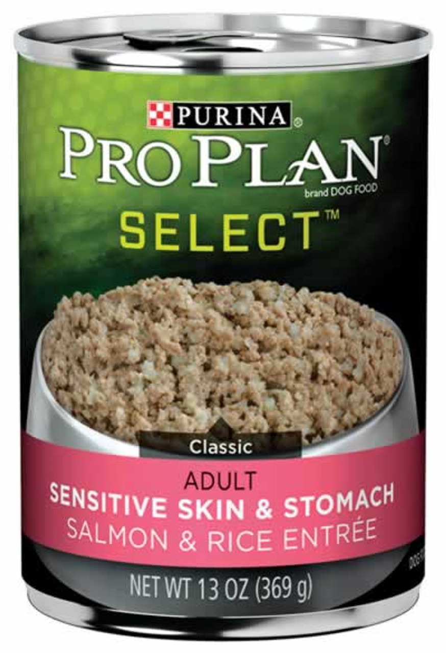 Pro Plan Selects Sensitive Skin and Stomach Canned Dog Food， 13 Oz.