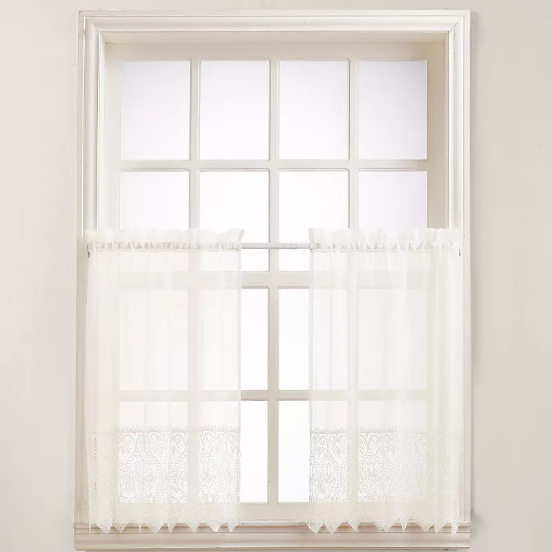 No. 918 Joy Lace Tier Kitchen Window Curtain Set