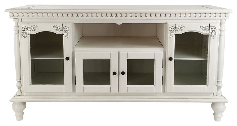 Glass Door  TV Stand   Traditional   Entertainment Centers And Tv Stands   by Wayborn Home Furnishing Inc  Houzz