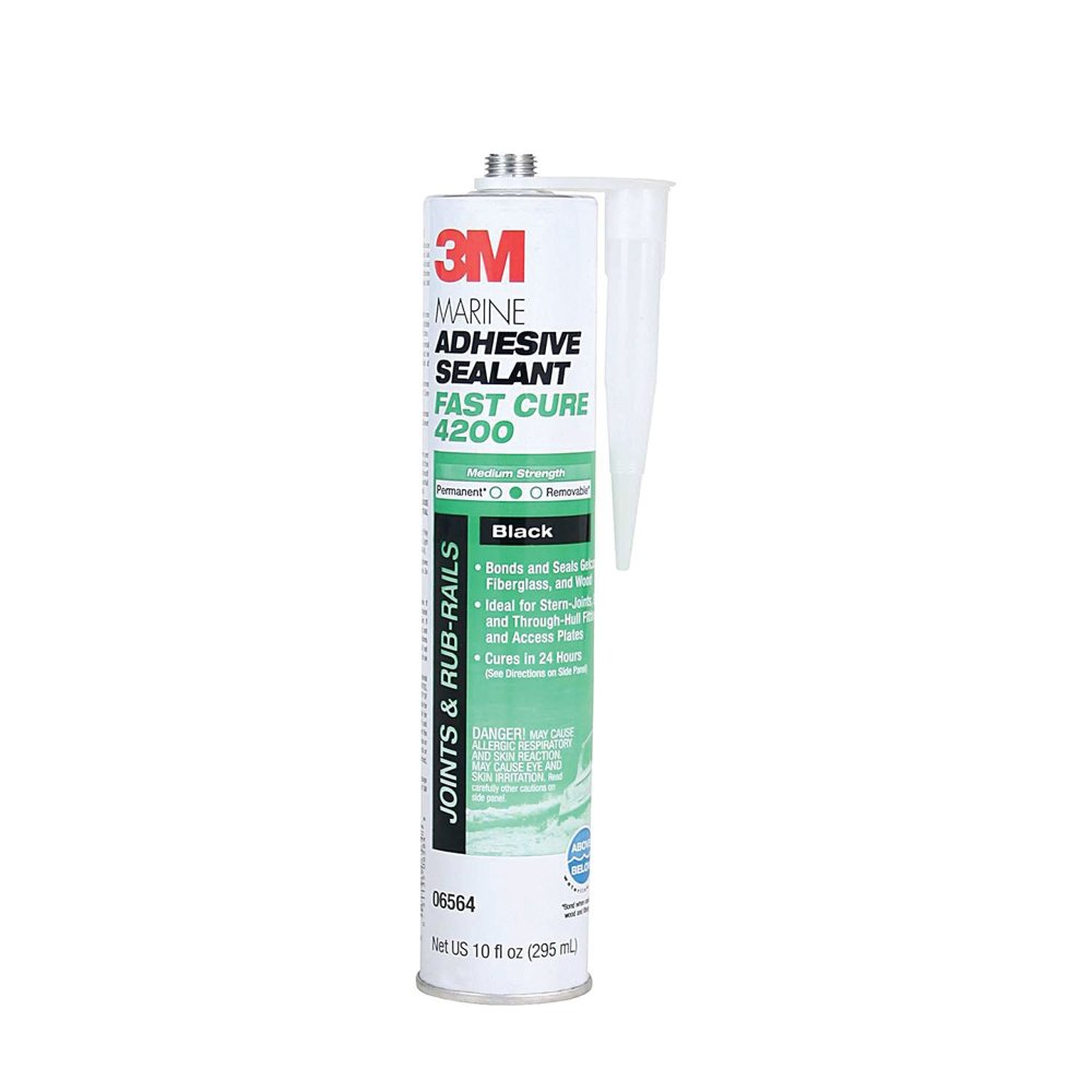 3M 3oz White Fast Cure 4200FC Series Marine Adhesive Sealant ;