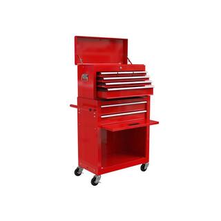 Tidoin High Capacity Steel Rolling Tool Cart with Wheels and 8-Drawer Tool Storage Cabinet in Red ART-YDW1-144