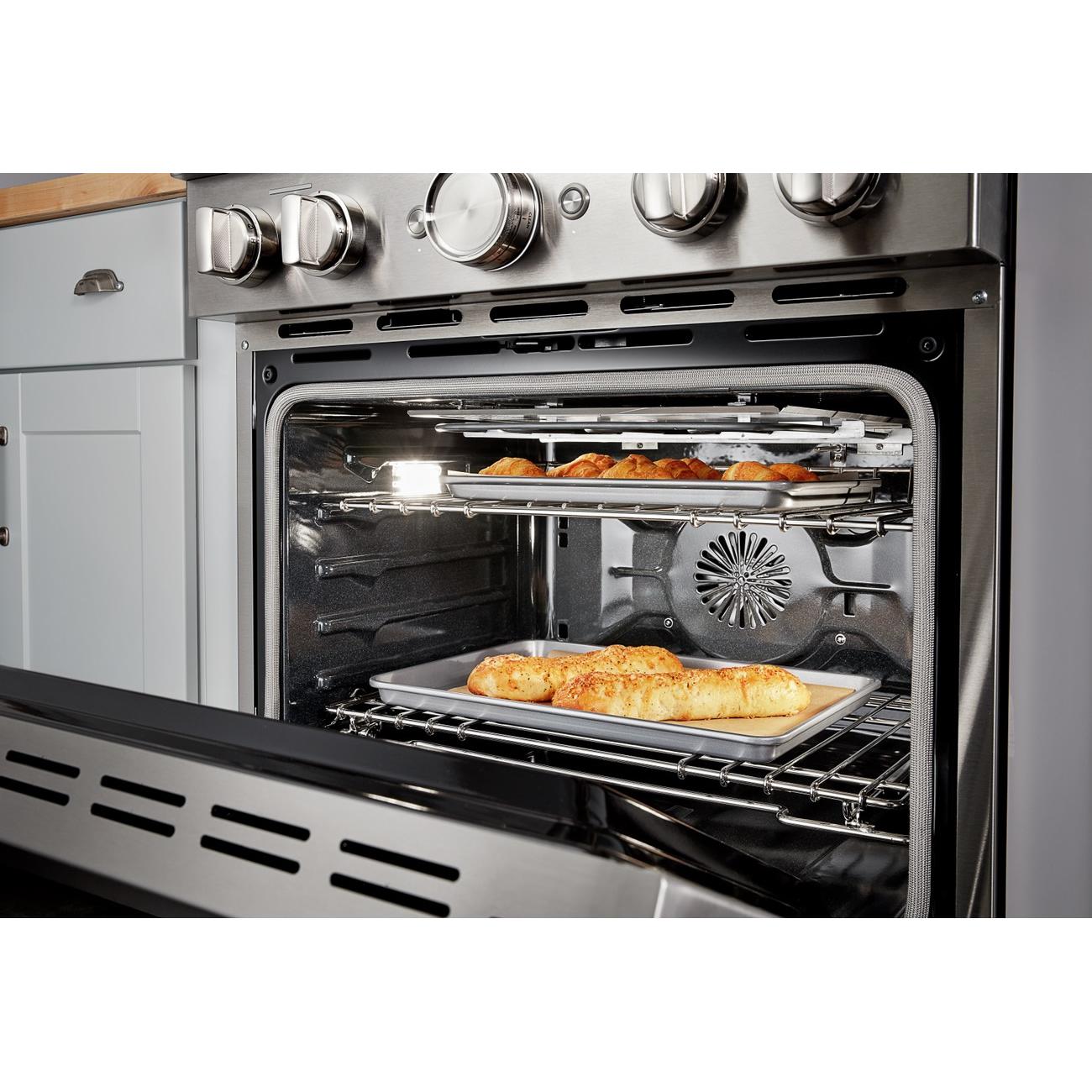 KitchenAid 30-inch Freestanding Dual Fuel Range with Even-Heat�True Convection KFDC500JSS