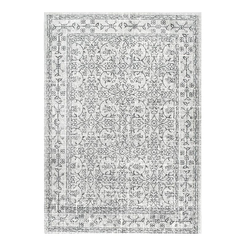 nuLOOM Vintage Waddell Framed Floral Rug