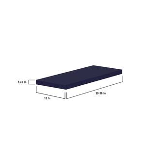 J COLLECTION 30 in. W x 1.5 in. H x 12 in. D Devon Painted Blue Floating Shelf with Mounting Bracket DSFS30-DV