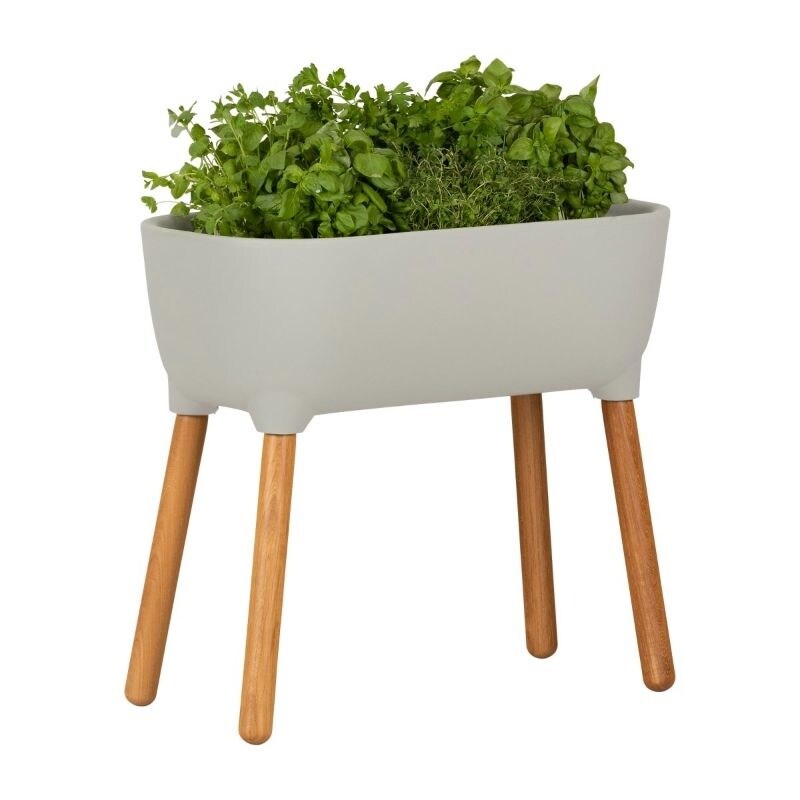 Scandinavian Elevated Raised Smart Drainage Planter Bed   16 inches D x 30 inches W x 27 inches H