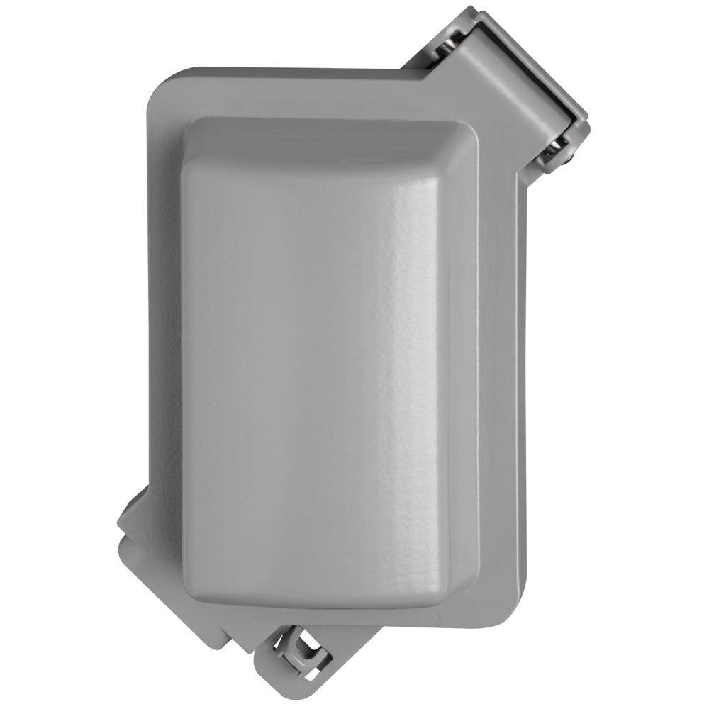 Legrand Pass and Seymour Single Gang Cast Aluminum While-In-Use Weatherproof Cover Gray WIUCAST1