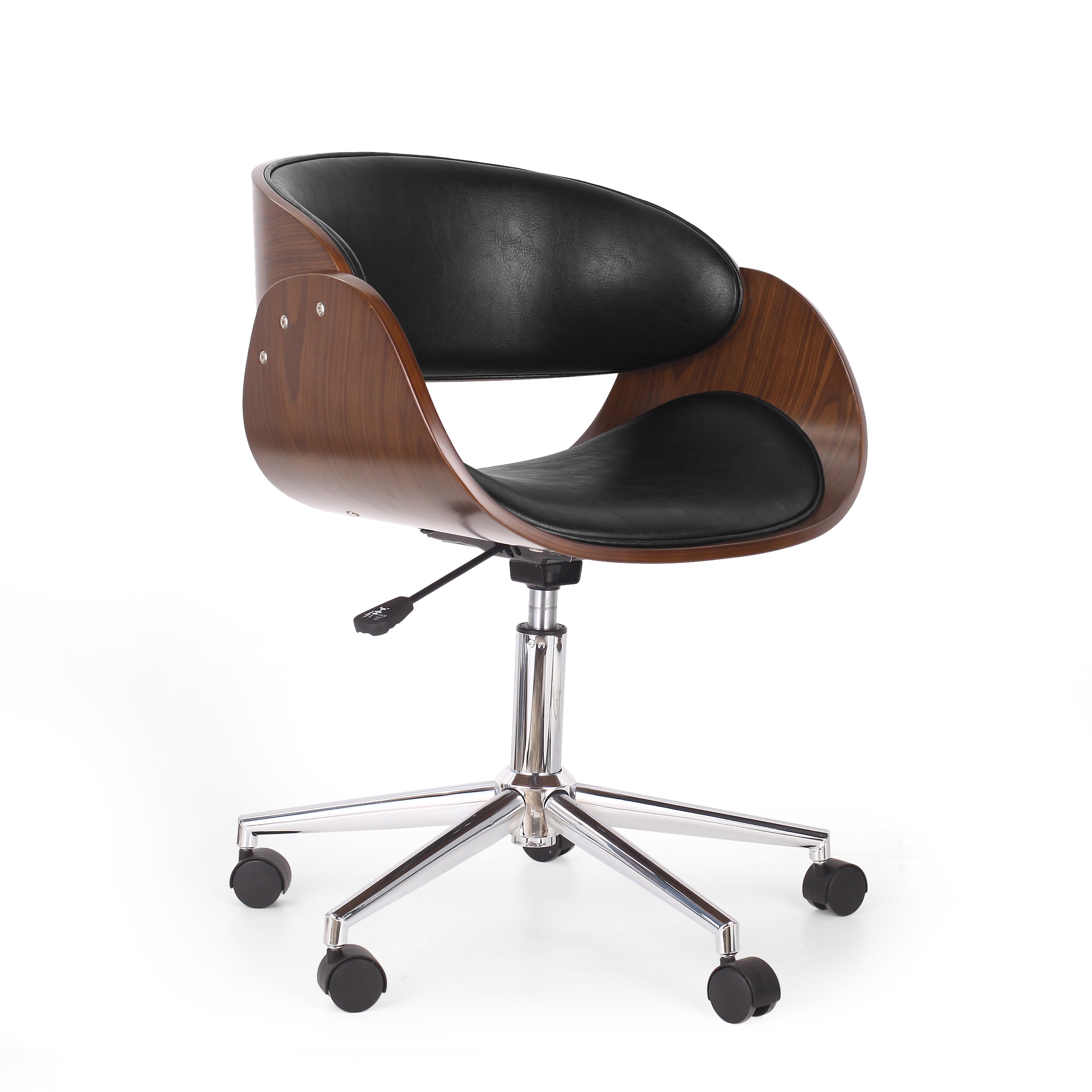 Stillmore Mid-Century Modern Upholstered Swivel Office Chair