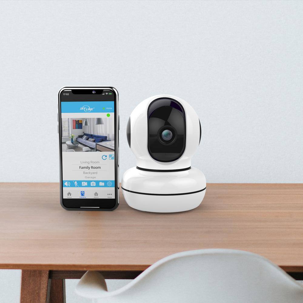 SkyLink Wireless IP Indoor Pan and Tilt HD Standard Surveillance Camera for Net Connected Home Security and Automation System WC-400PHB