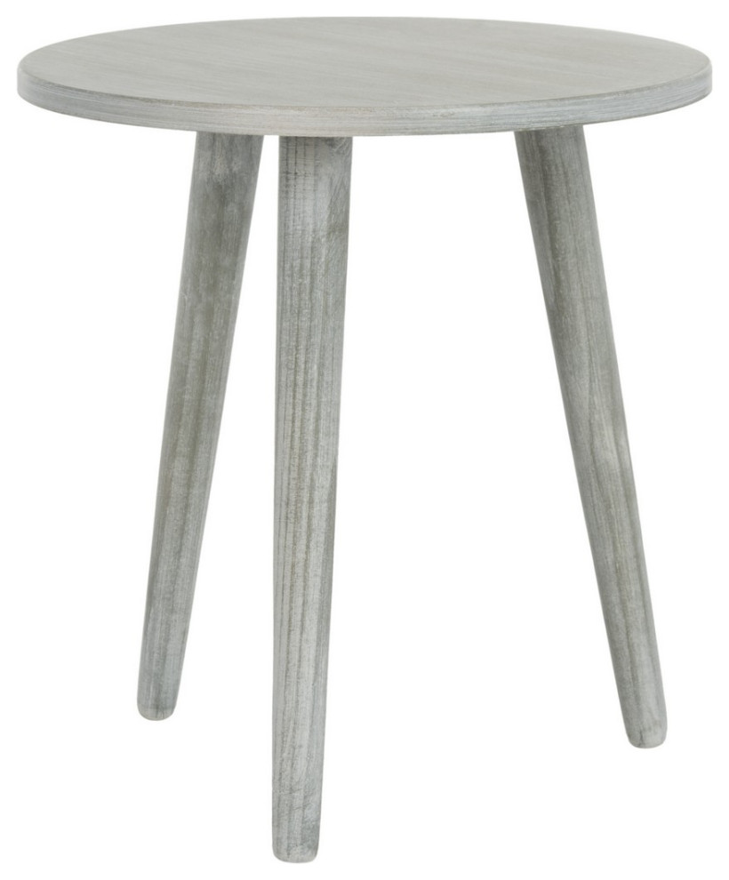 Niles Round Accent Table Slate Gray   Midcentury   Side Tables And End Tables   by Peachtree Fine Furniture  Houzz