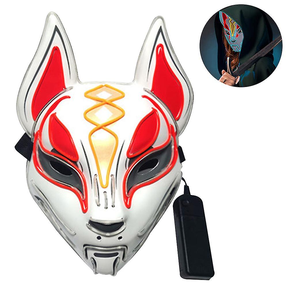 Halloween Masks - Fox Drift Mask - Led Mask - Light Up Mask For Halloween Cosplay Game Party Props  Mask For Man Woman Boys Girls