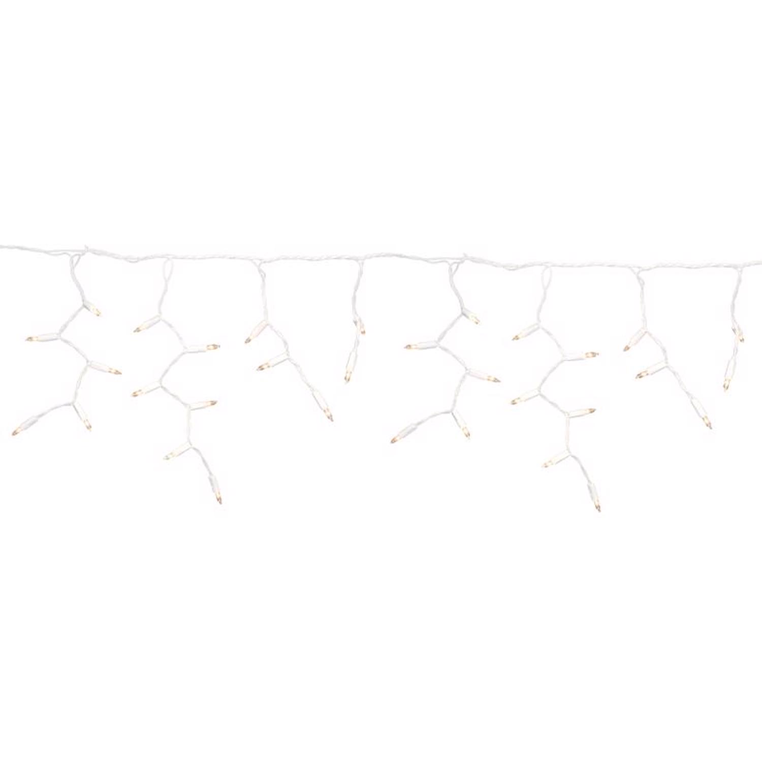 Celebrations Platinum LED T5 Warm White 100 ct Icicle Christmas Lights 9.5 ft.