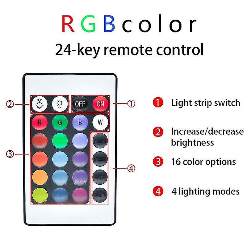 Usb 1m-5m Led Strip Light Rgb 5v 5050 Ir Controller  2835 Flexible Diode Suitable For Party Living Room Decor Luces Holiday Gift