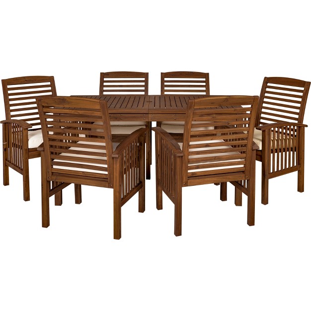 Ravenscroft 7pc Acacia Wood Patio Dining Set Saracina Home