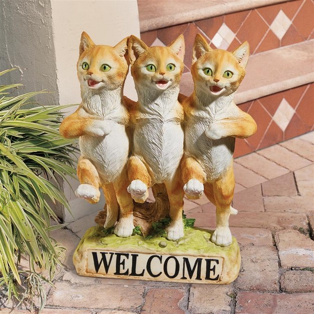 Design Toscano Chorus Line Of Cats Garden Welcome Statue