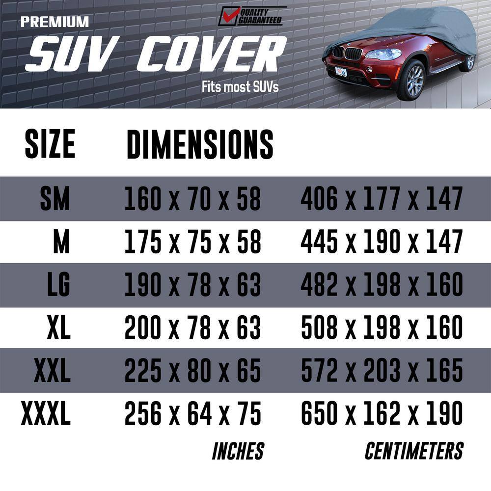 FH Group 200 in. x 78 in. x 63 in. X-Large Non-Woven Water Resistant SUV Cover DMC502SUV-XL