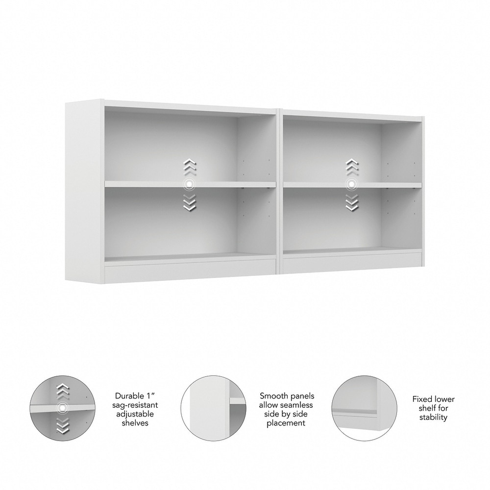 Universal 2 Shelf Bookcase Set of 2 by Bush Furniture   36.97\