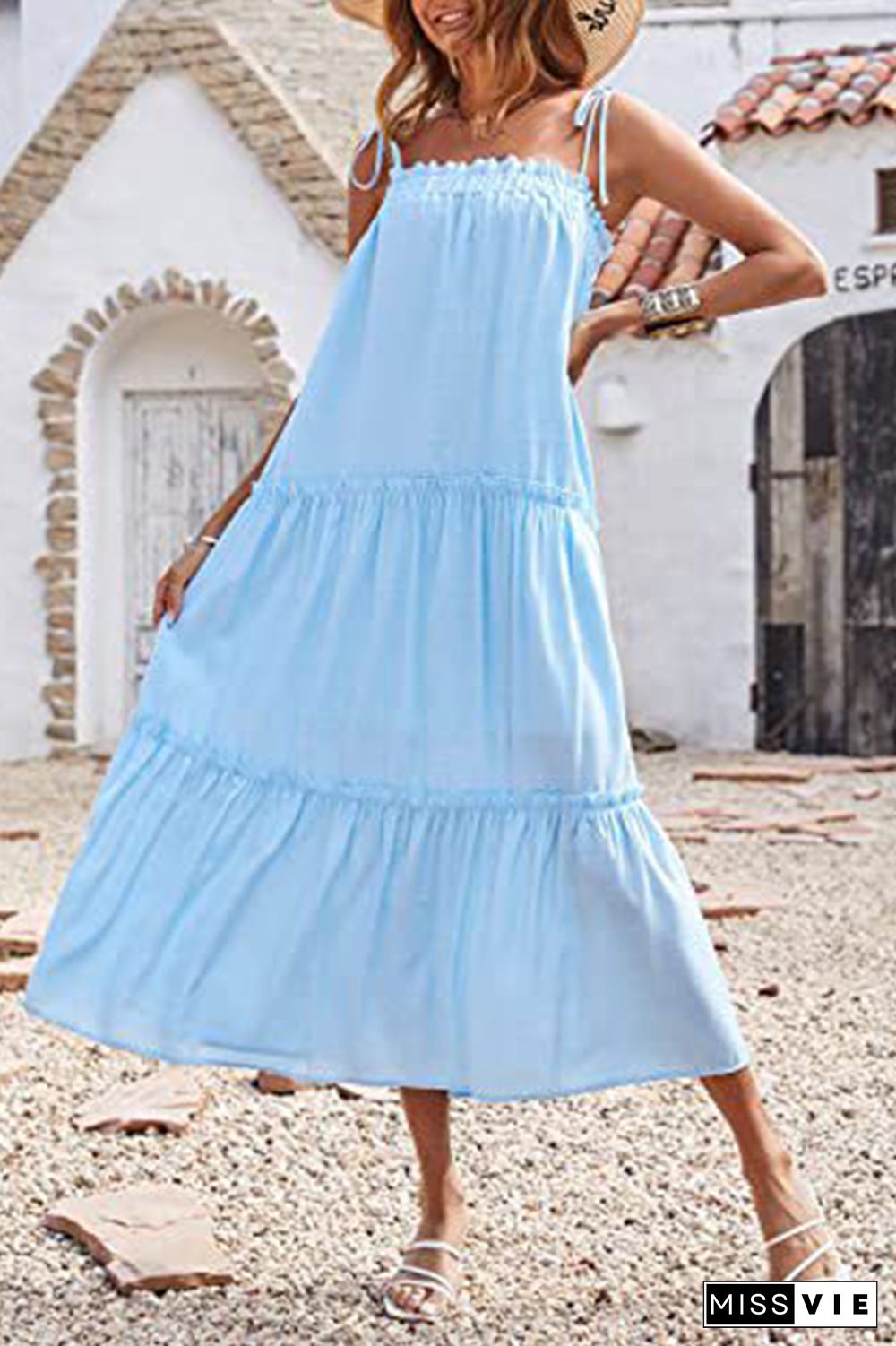 Solid Color Slip Swing Dress Wholesale