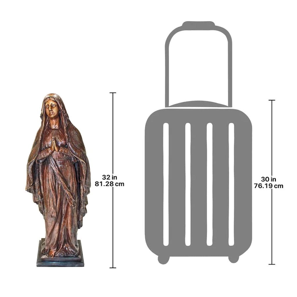 Madonna Blessed Mother Cast Bronze Garden Statue by Design Toscano